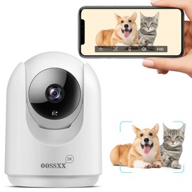 OOSSXX Security Indoor Camera System for Video Baby Monitor and Pet Monitor with App,Nanny Cam Smart Wireless PTZ Cameras with Audio/2-Way Talk for Home Surveillance,Plug-in 5G&2.4G WiFi,Night Vision