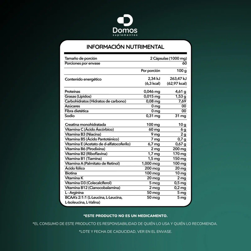 Domos Multivitaminico Hombre Vitadom 120 Cápsulas
