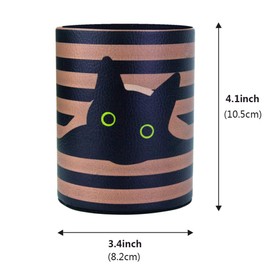 HEYGO Black Cat Pencil Holder, Pen Stand Holder Desk Organizer Accessories for Women Girls, Makeup Brush Pot Holder (blackCat)