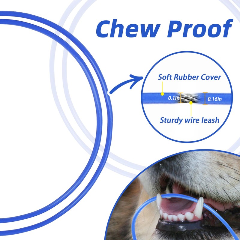 PUPTECK Chew Proof Dog Leash for Small Medium Large Dogs,