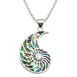 LuvQaze Abalone Shell Conch Necklace Conch Pendant Necklace Ocean Jewelry Birthday Holiday Gift for Women Men