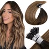 LaaVoo 14-22 Nano Tip Real Human Hair Extensions / Remy