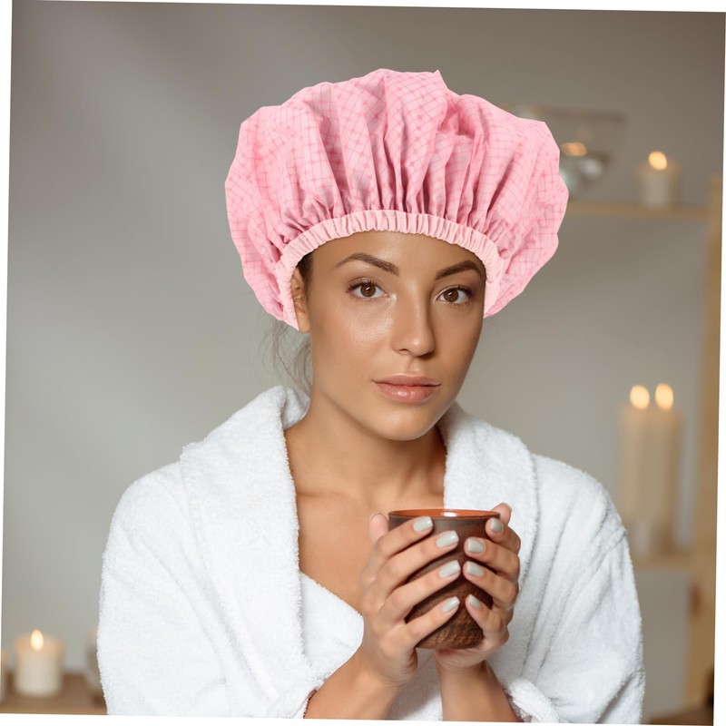 Healeved Hair Mask Cap Processing Caps Eva Pink