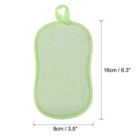 QUARKZMAN Multi-Purpose Kitchen Dish Sponge Scrubber 10 Pieces Scratch-Resistant Microfibre Sponges Scouring Pads for Washing Dishes and Cleaning Kitchen Green