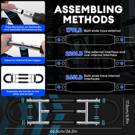 Twister Arm Trainer – Adjustable 170-265lb Resistance Chest Exerciser for Men, 2025 Upgraded Chest Bar for Full-Body Strength Training