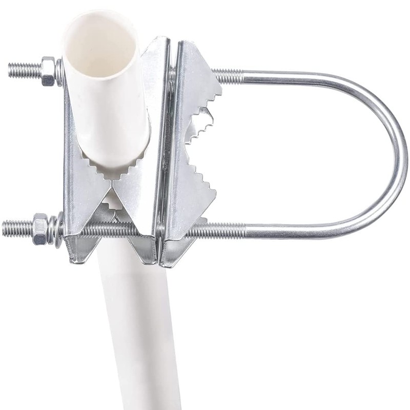 Ahvqevn 2 Sets Double Antenna Mast Clamp V Jaw Bracket