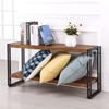 FIVEGIVEN 2 Shelf Bookcase Small Display Book Shelf Rustic Industrial,