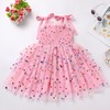 IDOPIP Baby Girls Sequin Confetti Tutu Dress Summer Sleeveless Smocked
