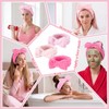 24 Pcs Spa Makeup Headband,Classic Pattern,Blush,24 Pcs