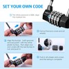 Brifit Combination Padlocks, Long Shackle Padlock with 4 Digit Code,