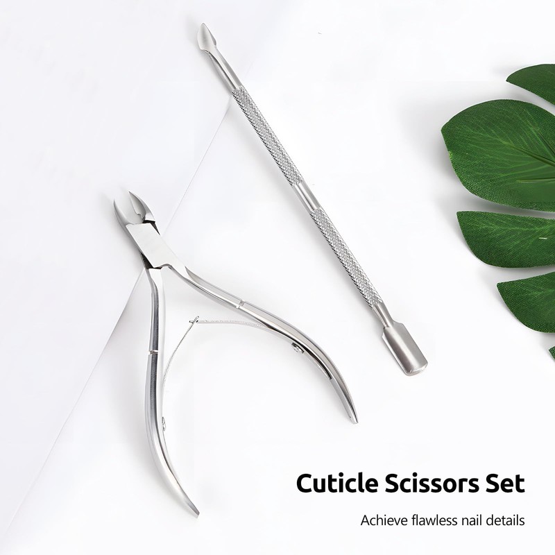 Cuticle Trimmer with Cuticle Pusher - Cuticle Remover Cuticle Nipper