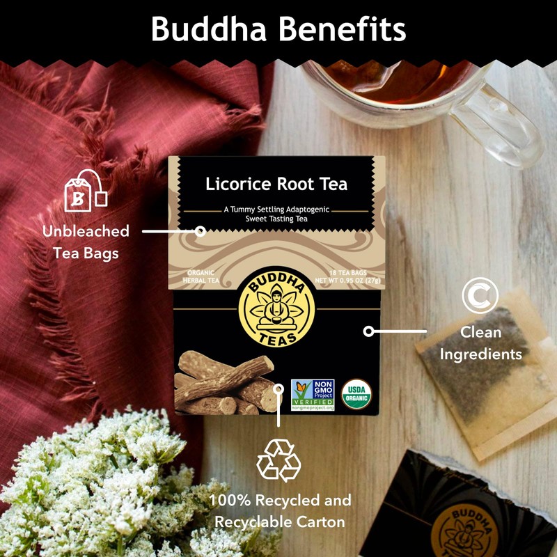Buddha Teas - Organic Licorice Root Tea - Herbal Tea