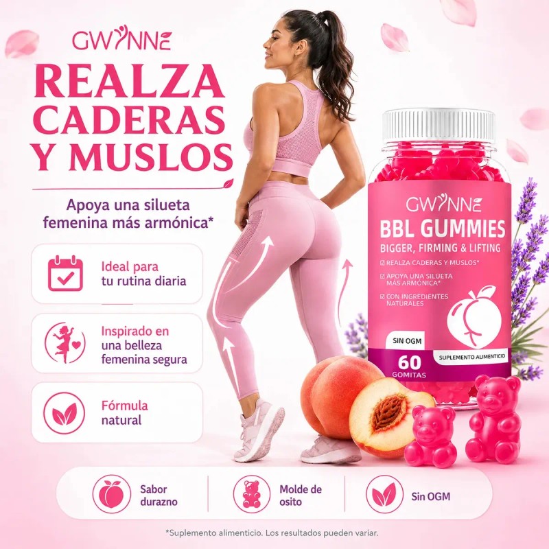 Gwynne Bbl Gummies Fenogreco Aumento De Senos Y Glúteos Gominolas
