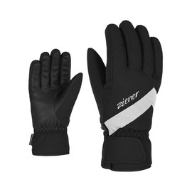Ziener Women's KAITI Ski Gloves / Winter Sports Waterproof Breathable Black White 8