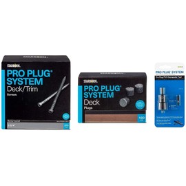 Pro Plug System for Trex Transcend Island Mist Decking, Combo Kit, 375 Plugs and 375 Epoxy Screws and PVC Tool for 100 sq ft