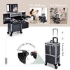 Adazzo Professional Makeup Artist Rolling Train Case Multi-functional Cosmetic Train