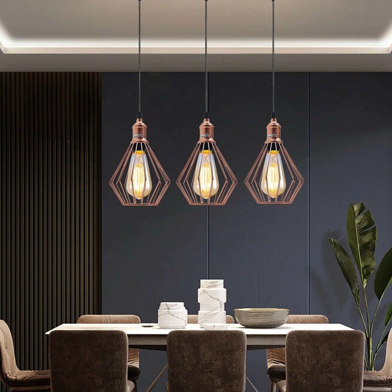 LEDSone Vintage Retro Rose Gold Ceiling Pendant Light Cluster Light