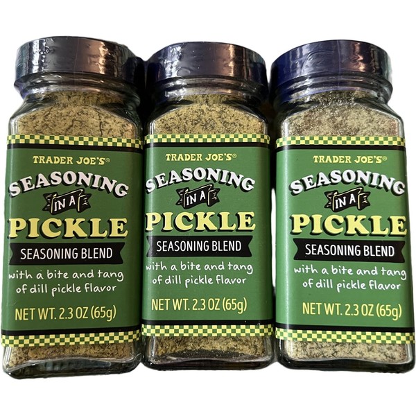 Trader Joe's Seasoning in a Pickle, Dill Pickle Flavor (Pack of 3)