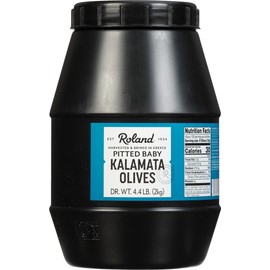 Roland Foods Pitted Baby Kalamata Olives from Greece, 4.4 Pound, Packaging may vary