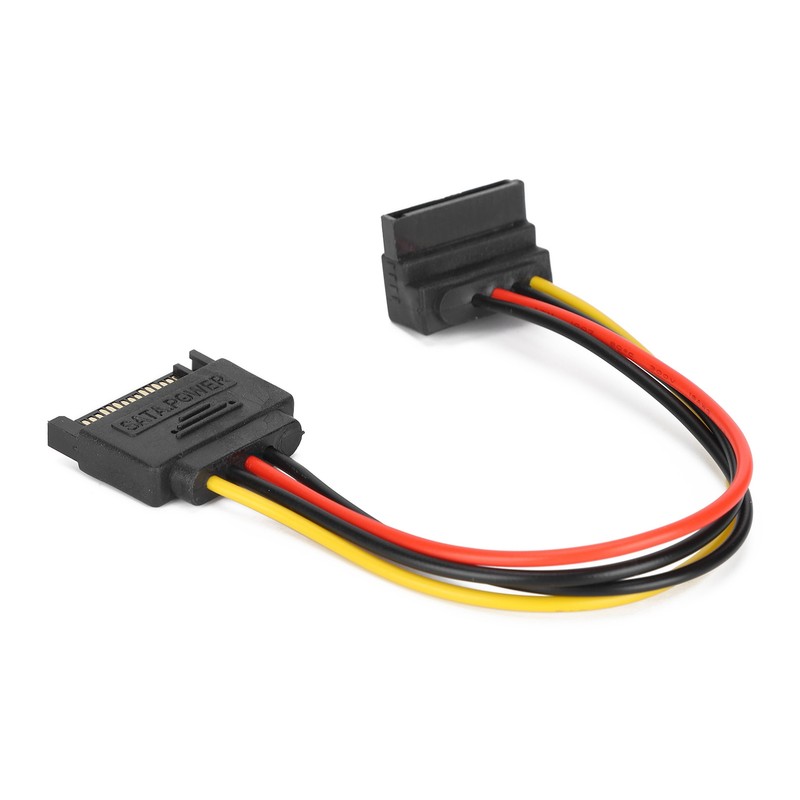 10 Pack SATA Cables 15 Pin 90 Degree Male to
