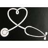 C60367 (White) Heart Stethoscope 7x5