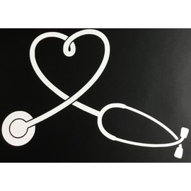 C60367 (White) Heart Stethoscope 7x5