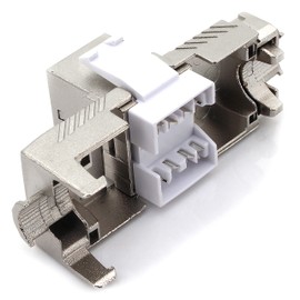 1aTTack.de 2 x CAT 8-2 x Keystone RJ45 Tool-Free CAT8 Key Stone Shielded Metal Housing 40Gbit s Compatible with Cat5 Cat6 Cat7 2 Pieces Cat8 Keystone Cat8 Keystone