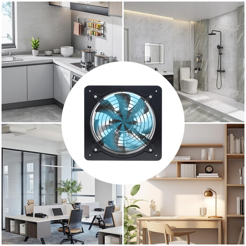 VPABES 14Inch Portable Exhaust Fan, 125W Wall Mounted Vent Fans