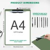 FRETONBA Clipboard with Pen Holder, 2 Pack Plastic Clipboard with