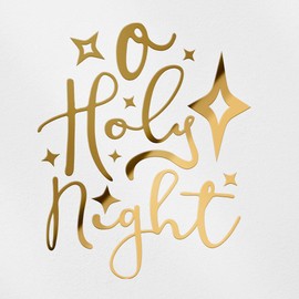 Decal Stickers of O Holy Night (Metallic Gold) (Set of 2) Premium Waterproof Vinyl Decal Stickers for Laptop Smartphone Car Dirt Bike Wall Room Mason Jar Bathtub Door - BICVER10c6562GOW19Y24