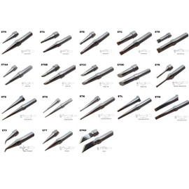 18 PCS Weller Replacement Soldering Tips for WES51 WES50 WESD51 WESD50 WE1010 WE1010EU WTL1000S-0 WECP-20 PES51 PES50 LR21 LR20 Solder Iron Tip Bit (Brand'ACE')