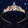 Kilshye Rhinestone Princess Tiara Silver Star Tiaras Headband Birthday Hair