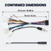 2-Pack Toyota Low-End Car Stereo Wiring Harness Cables, Multiple Vehicle-Specific