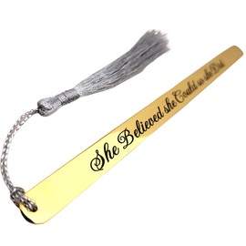 She Believed She Could So She Did | Metal Bookmark | Bookmark | Graduation Gift for Her | Gift for Book Lover