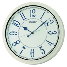 Seiko 16 Inch Cottage Wall Clock, White