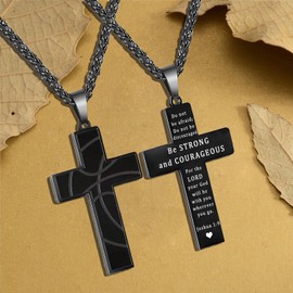 Waeceip Basketball Baseball Football Cross Necklace For Men Basketball Baseball Football Gifts For Him Bible Verse Graduation Birthday Gift Faith Jewelry (basketball)