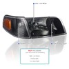 Spec-D Tuning Black Housing Clear Lens Headlights + Corner Lights