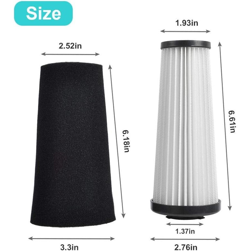 KEEPOW F112 Filter Replacement Odor Trapping Compatible with Dirt Devil