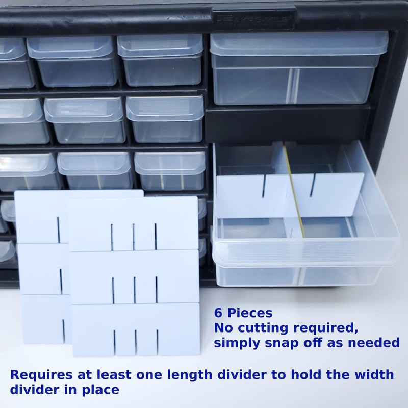 BIN BETTER (24-Pack) Large Drawer Configurable Width Dividers compatible with