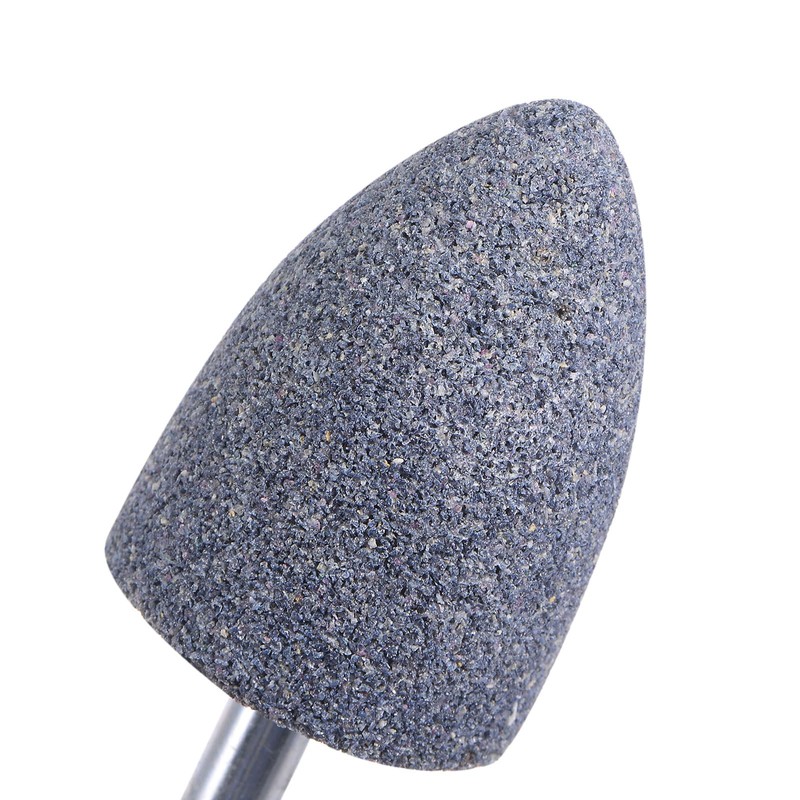sourcing map Abrasive Mounted Stone 1/4" Shank 1.18" Dia Conical