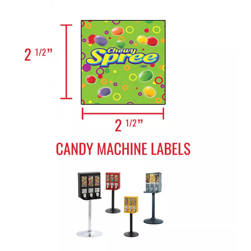 Unbranded (16) CANDY VENDING MACHINE STICKERS LABELS - MEGA VARIETY
