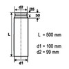 RAIK 10021003 Pellet Pipe/Stove Pipe 100 mm – 250 mm