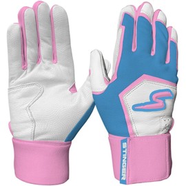 Stinger Winder Series Batting Gloves, Cotton Candy, Youth Large