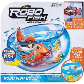 Zuru Toys Robo Fish Swim 'n Fish Bowl Robotic Pet Figure [Color Change Fish, Damaged]