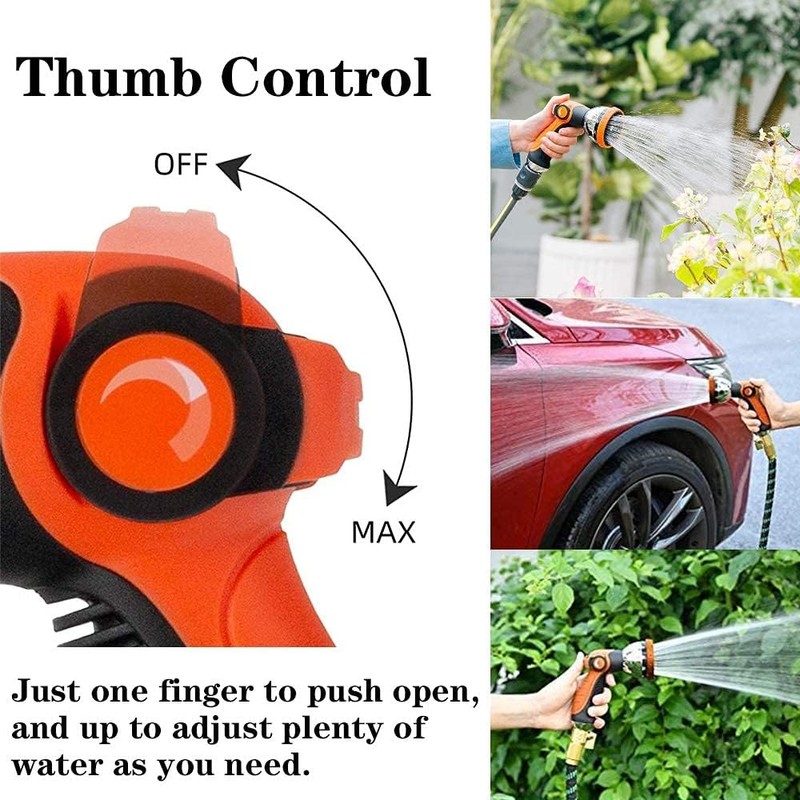 FIREYUN Garden Sprayer with 10 Adjustable Watering Patterns, Comfortable Ergonomic