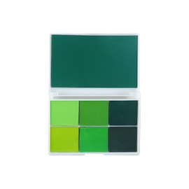 Fkereg Stamp Ink Pad 7 Colors, Washable Rubber Stamp Ink Pad,Craft Ink Pads for Stamping, Stamp Pads for Classroom, Finger Print Ink Pads for Card Making Art DIY Color Scrapbook Paper (Green)