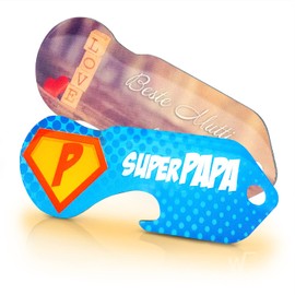 Einkaufswagenlöser ® Mama & Dad Shopping Trolley Lockers - Includes 1 Year Key Finding Service/Shopping Trolley Token Removable/Pull Out Shopping Token/Metal Keyring / Pack of 2