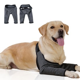 Dog Recovery Sleeves for Front Legs, Double-Leg Cone Collar Alternative, Waterproof and Washable, Abrasion Resistant, Prevents Licking, Scratching and Biting（Heather Gray,XL）