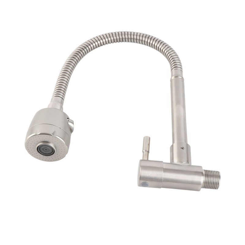 Wall-Mounted Kitchen Faucets 2 Water Modes High Arc Single Handle