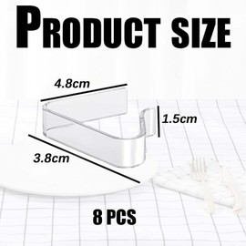 8 Pcs Table Cloth Clips, Clear Picnic Tablecloth Clips, Windproof Picnic Table Cloth Clamps Table Cover Clamps For Christmas Home Wedding Party Indoor Outdoor Camping